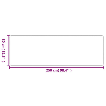 Gångmatta sisallook platina 80x250 cm