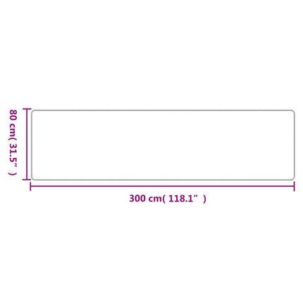Gångmatta sisallook platina 80x300 cm