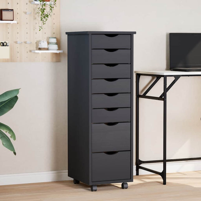 Hurts Med Lådor Och Hjul Moss Massiv Furu