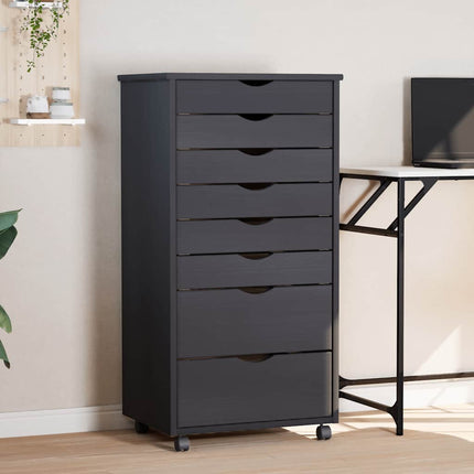 Hurts Med Lådor Och Hjul Moss Massiv Furu