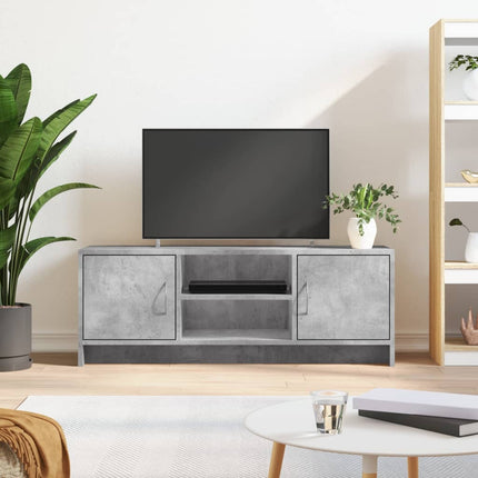 Tv-bänk betonggrå 102x30x37,5 cm konstruerat trä