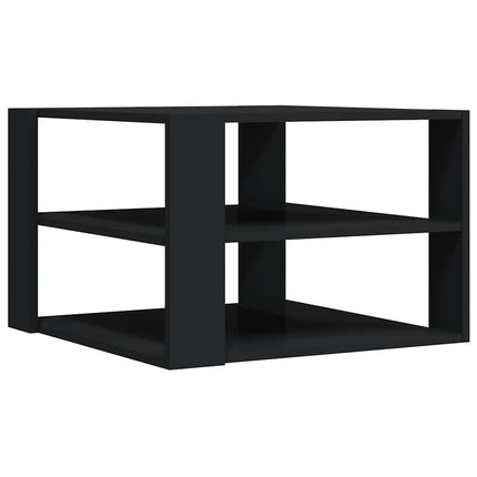 Soffbord svart 58x58x40 cm konstruerat trä