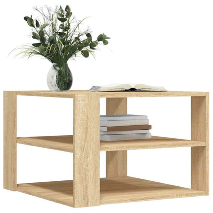 Soffbord sonoma-ek 58x58x40 cm konstruerat trä