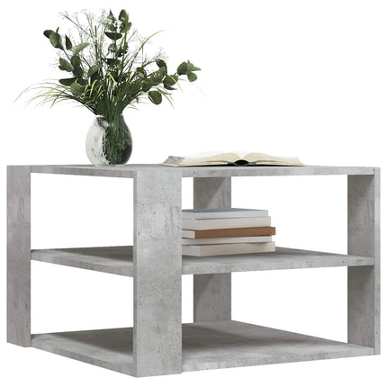 Soffbord betonggrå 58x58x40 cm konstruerat trä