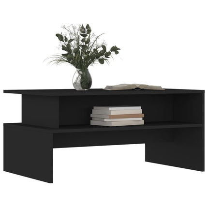 Soffbord svart 90x55x42,5 cm konstruerat trä