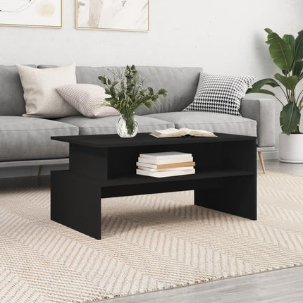 Soffbord svart 90x55x42,5 cm konstruerat trä