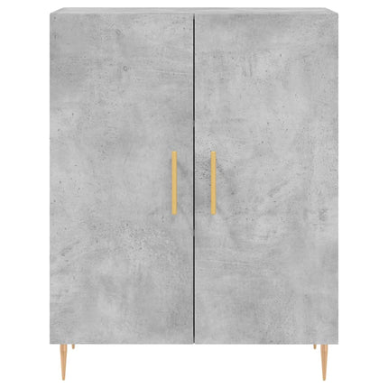 Högskåp betonggrå 69,5x34x180 cm konstruerat trä