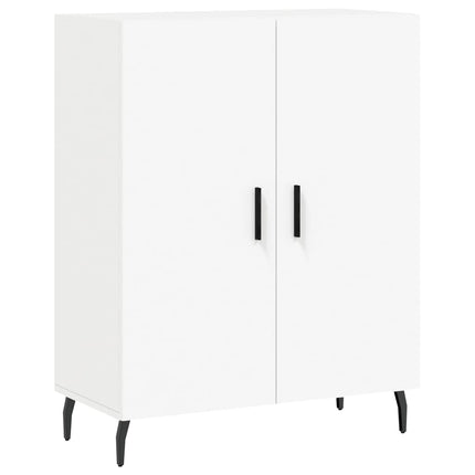 Högskåp vit 69,5x34x180 cm konstruerat trä