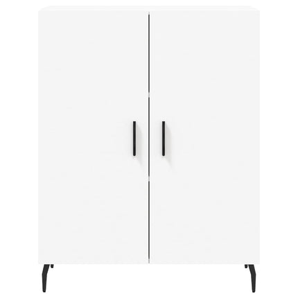 Högskåp vit 69,5x34x180 cm konstruerat trä