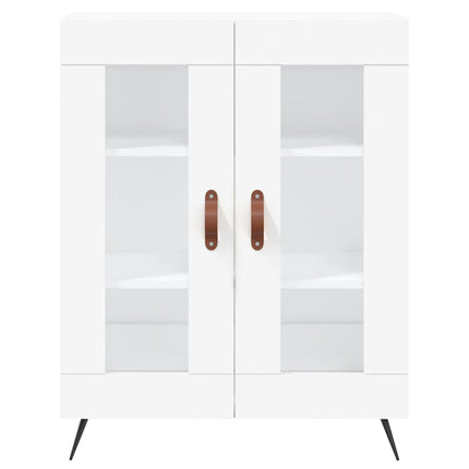 Högskåp vit 69,5x34x180 cm konstruerat trä