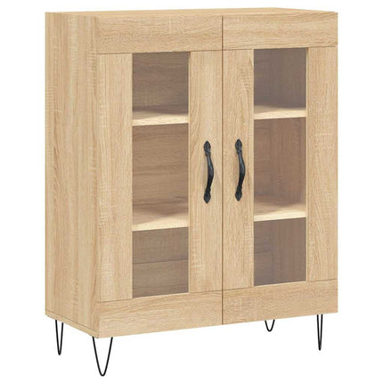 Högskåp sonoma-ek 69,5x34x180 cm konstruerat trä