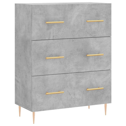 Högskåp betonggrå 69,5x34x180 cm konstruerat trä