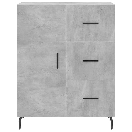Högskåp betonggrå 69,5x34x180 cm konstruerat trä