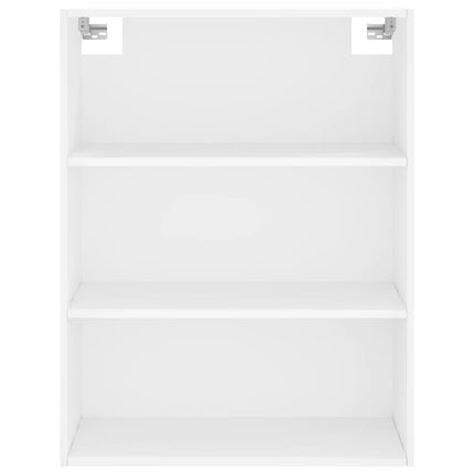 Högskåp vit 69,5x34x180 cm konstruerat trä