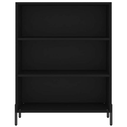 Högskåp svart 69,5x32,5x180 cm konstruerat trä