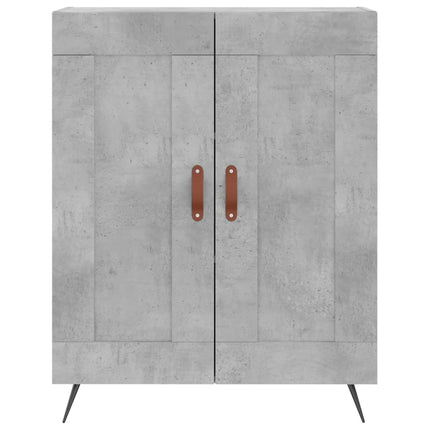 Högskåp betonggrå 69,5x34x180 cm konstruerat trä