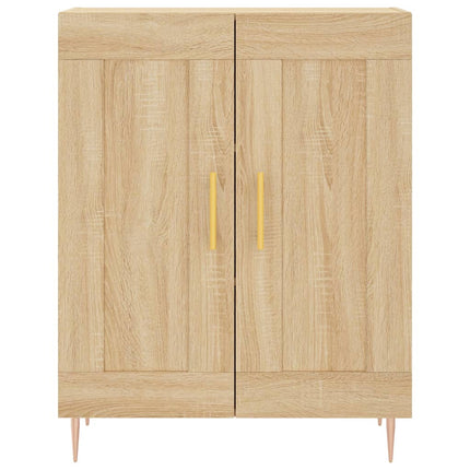 Högskåp sonoma-ek 69,5x34x180 cm konstruerat trä