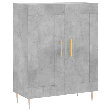 Högskåp betonggrå 69,5x34x180 cm konstruerat trä