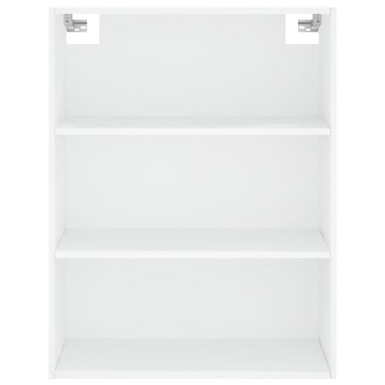 Högskåp vit 69,5x34x180 cm konstruerat trä