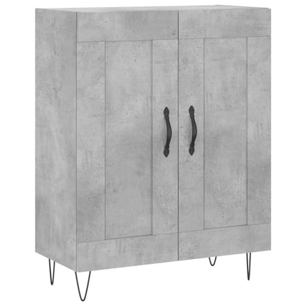 Högskåp betonggrå 69,5x34x180 cm konstruerat trä