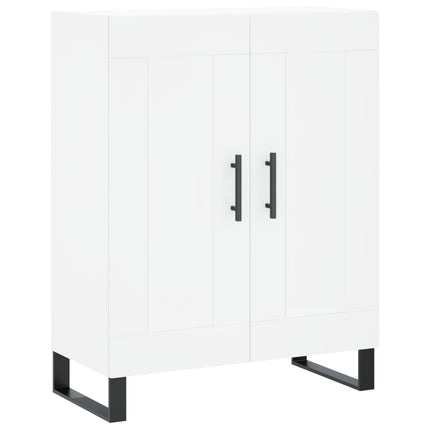 Högskåp vit 69,5x34x180 cm konstruerat trä