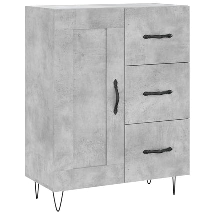Högskåp betonggrå 69,5x34x180 cm konstruerat trä