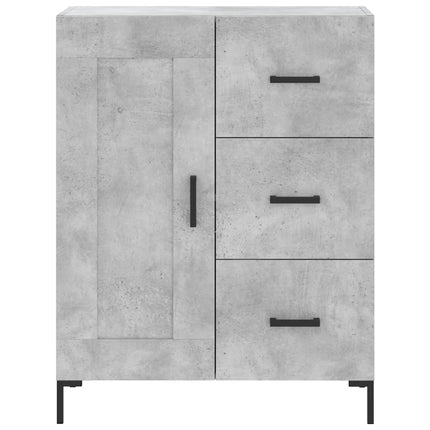 Högskåp betonggrå 69,5x34x180 cm konstruerat trä