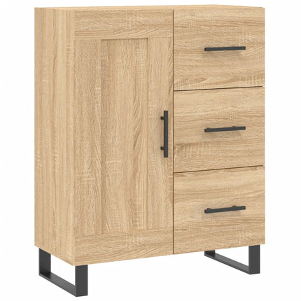 Högskåp sonoma-ek 69,5x34x180 cm konstruerat trä