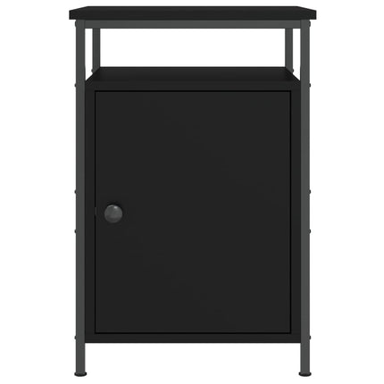 Sängbord 2 st svart 40x42x60 cm konstruerat trä