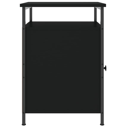 Sängbord 2 st svart 40x42x60 cm konstruerat trä