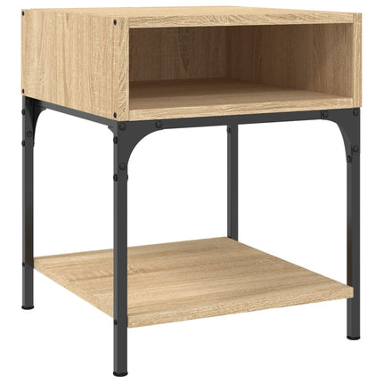 Sängbord 2 st sonoma-ek 40x41x50 cm konstruerat trä