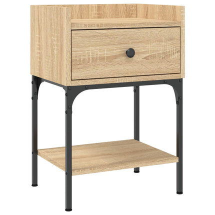 Sängbord sonoma-ek 40,5x31x60 cm konstruerat trä