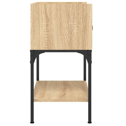 Sängbord 2 st sonoma-ek 40,5x31x60 cm konstruerat trä