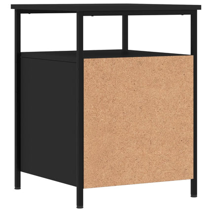 Sängbord svart 44x45x60 cm konstruerat trä