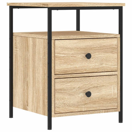 Sängbord 2 st sonoma-ek 44x45x60 cm konstruerat trä