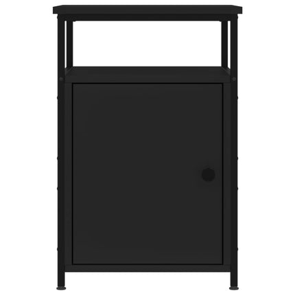 Sängbord 2 st svart 40x42x60 cm konstruerat trä