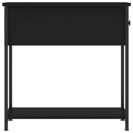 Sängbord svart 30x60x60 cm konstruerat trä