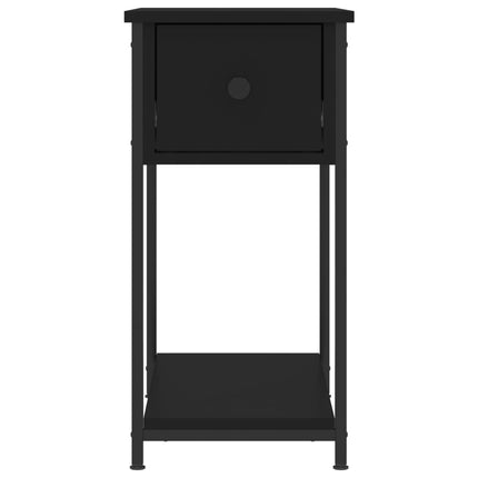 Sängbord 2 st svart 30x60x60 cm konstruerat trä