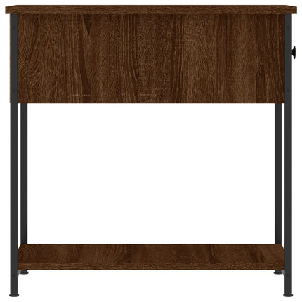Sängbord brun ek 30x60x60 cm konstruerat trä