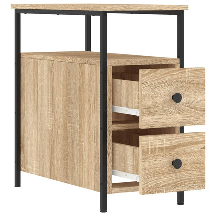 Sängbord sonoma-ek 30x60x60 cm konstruerat trä