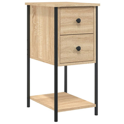 Sängbord 2 st sonoma-ek 32x42x70 cm konstruerat trä