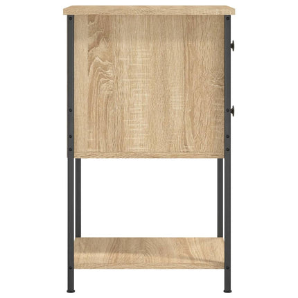 Sängbord 2 st sonoma-ek 32x42x70 cm konstruerat trä
