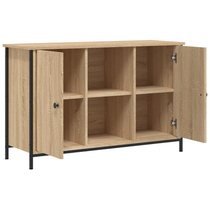 Tv-bänk sonoma-ek 100x35x65 cm konstruerat trä
