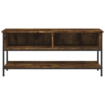 Tv-bänk rökfärgad ek 100x35x45 cm konstruerat trä