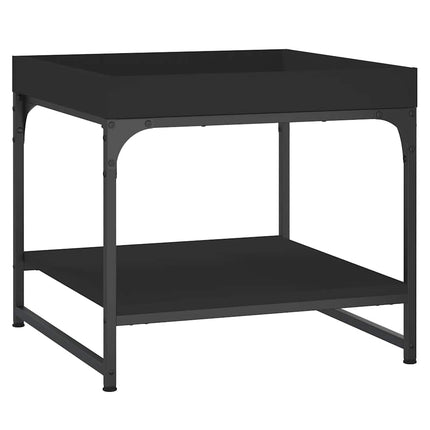 Soffbord svart 49,5x49,5x45 cm konstruerat trä