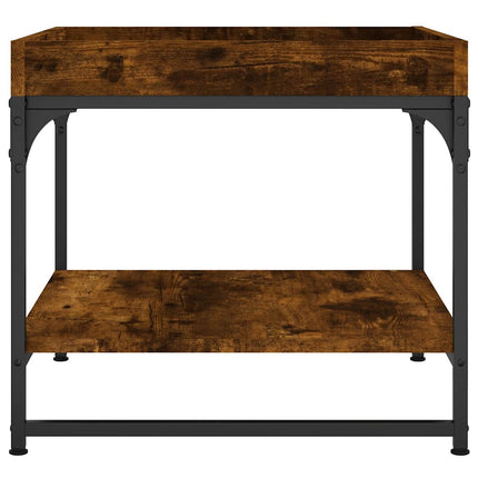 Soffbord rökfärgad ek 49,5x49,5x45 cm konstruerat trä