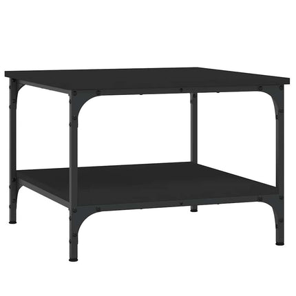 Soffbord svart 55x55x40 cm konstruerat trä