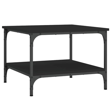 Soffbord svart 55x55x40 cm konstruerat trä