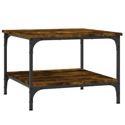 Soffbord rökfärgad ek 55x55x40 cm konstruerat trä