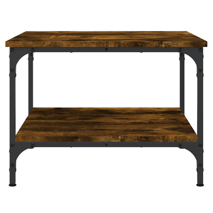 Soffbord rökfärgad ek 55x55x40 cm konstruerat trä